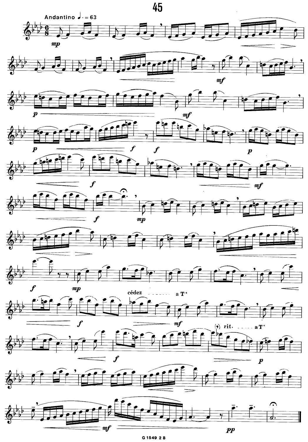 50首经典萨克斯管练习曲（42—50）萨克斯曲谱（图5）