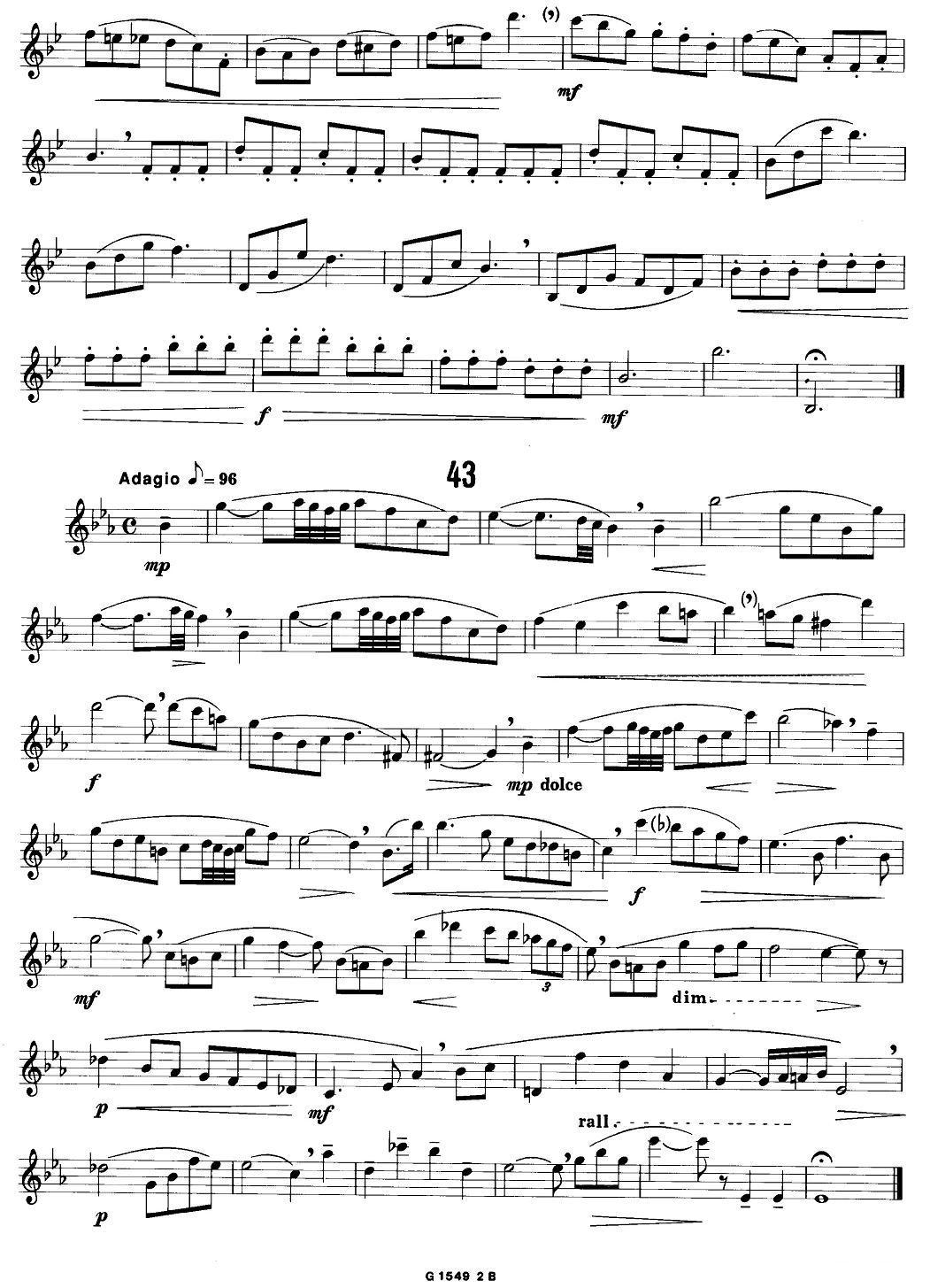 50首经典萨克斯管练习曲（42—50）萨克斯曲谱（图3）