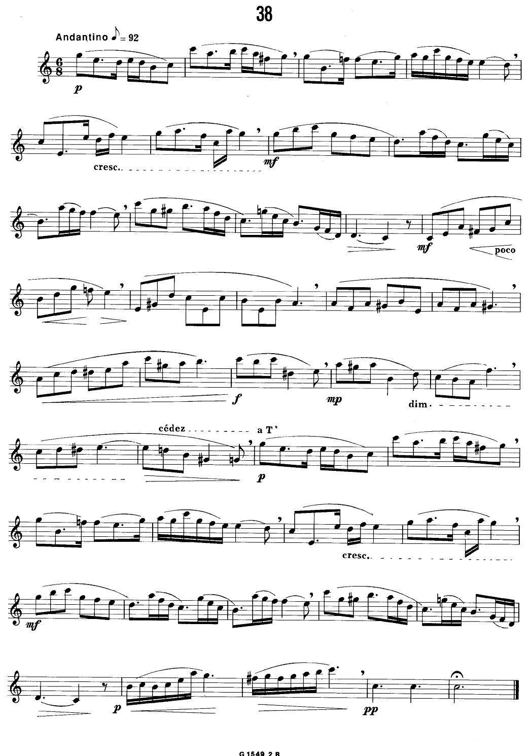 50首经典萨克斯管练习曲（32—41）萨克斯曲谱（图8）