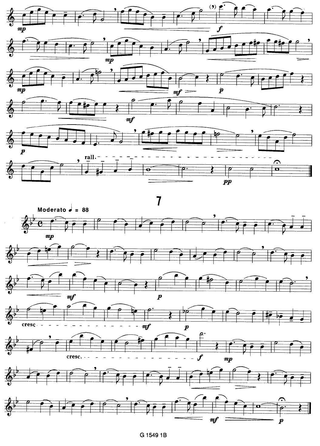50首经典萨克斯管练习曲（1—10）萨克斯曲谱（图6）