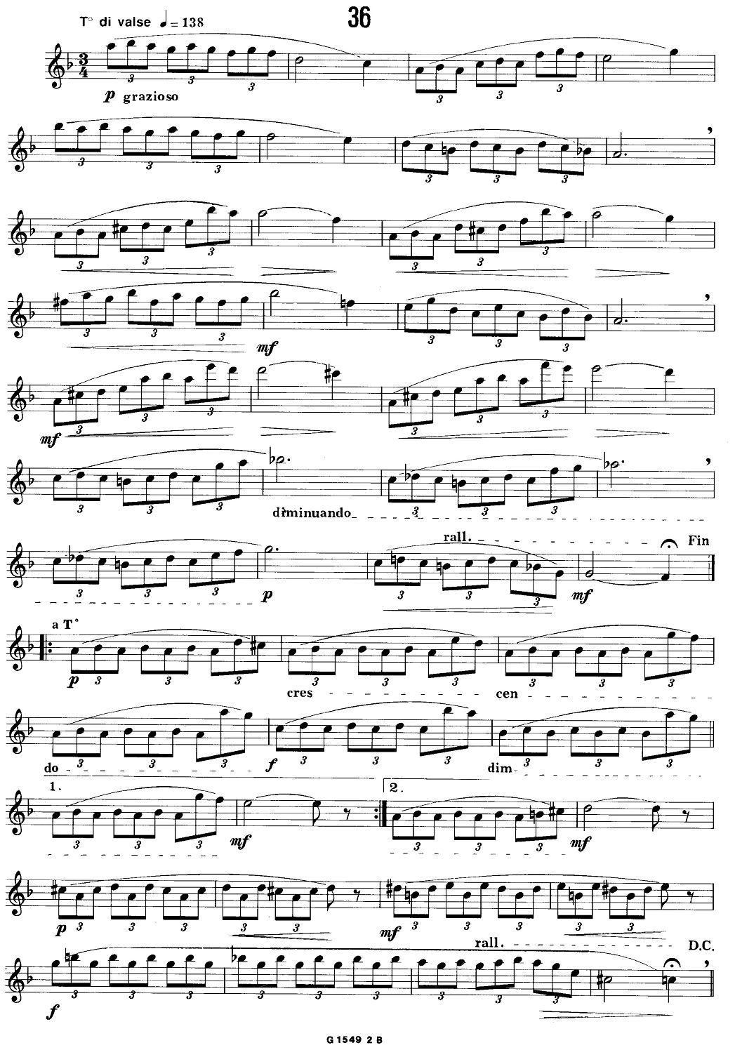 50首经典萨克斯管练习曲（32—41）萨克斯曲谱（图6）