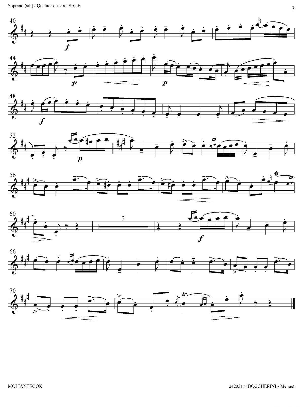 Quintette Op.11 No.5（四重奏分谱）萨克斯曲谱（图6）
