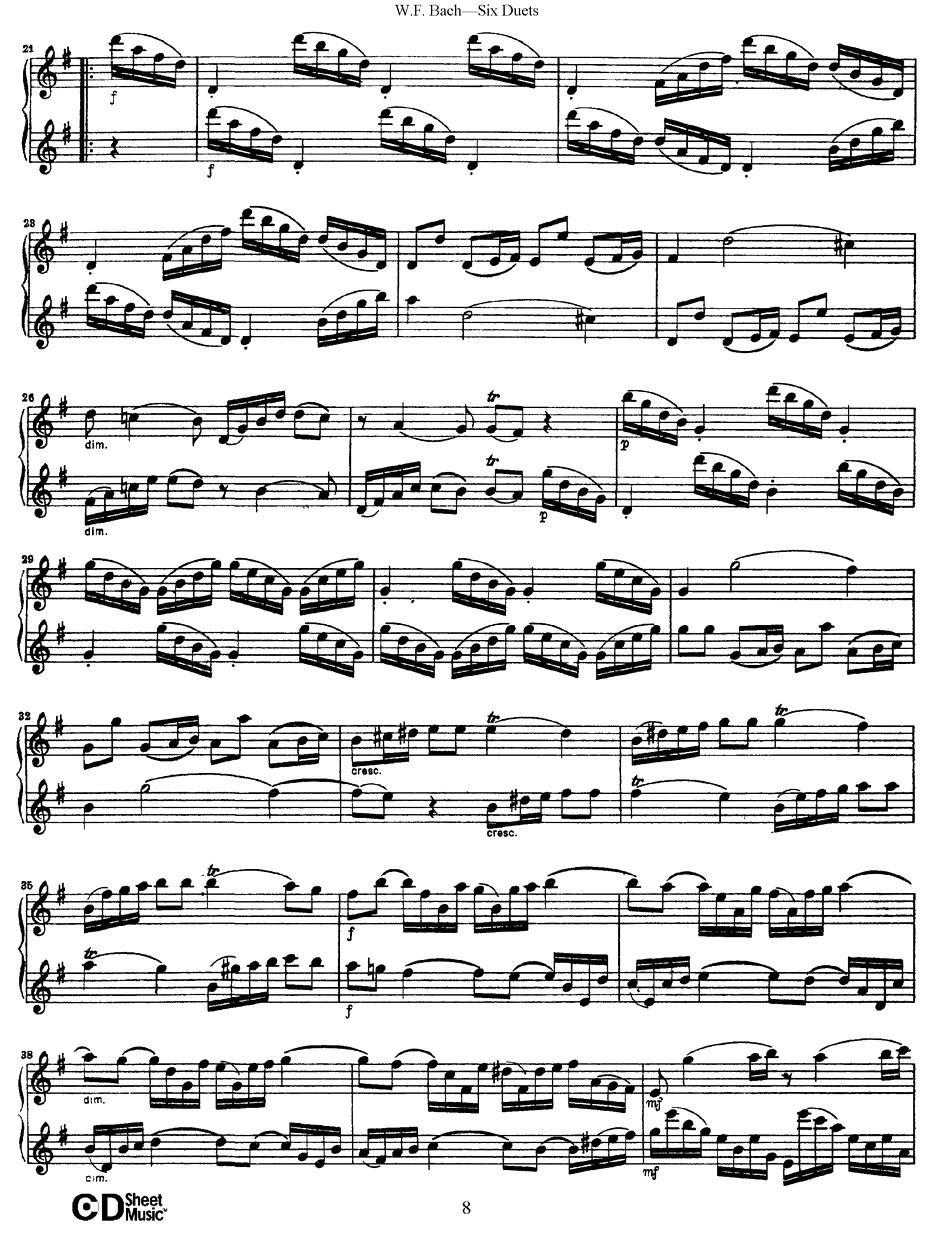 Six Duets（6首二重奏）（2）萨克斯曲谱（图2）