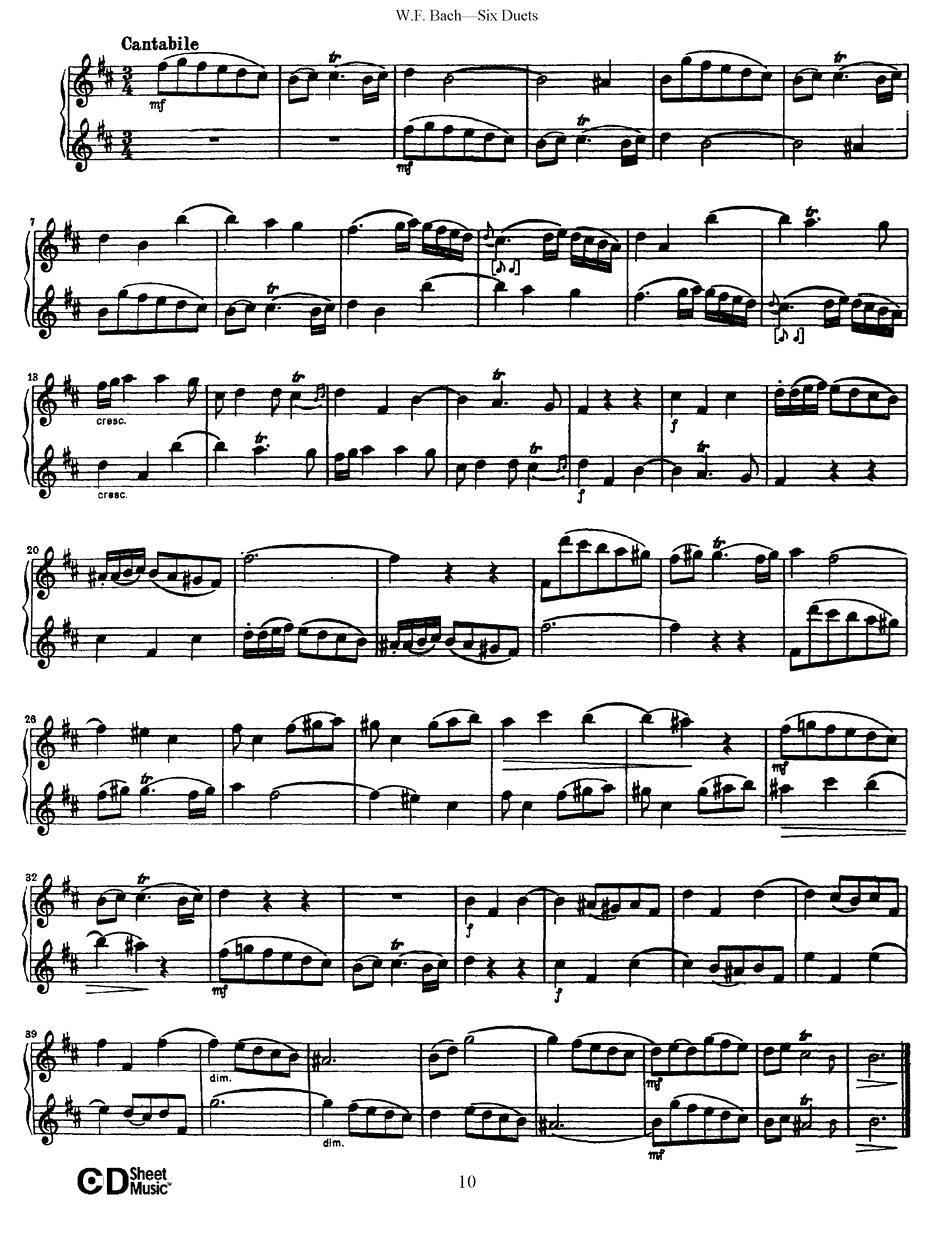 Six Duets（6首二重奏）（2）萨克斯曲谱（图4）