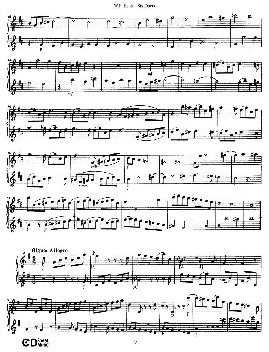 Six Duets（6首二重奏）（2）萨克斯曲谱（图6）