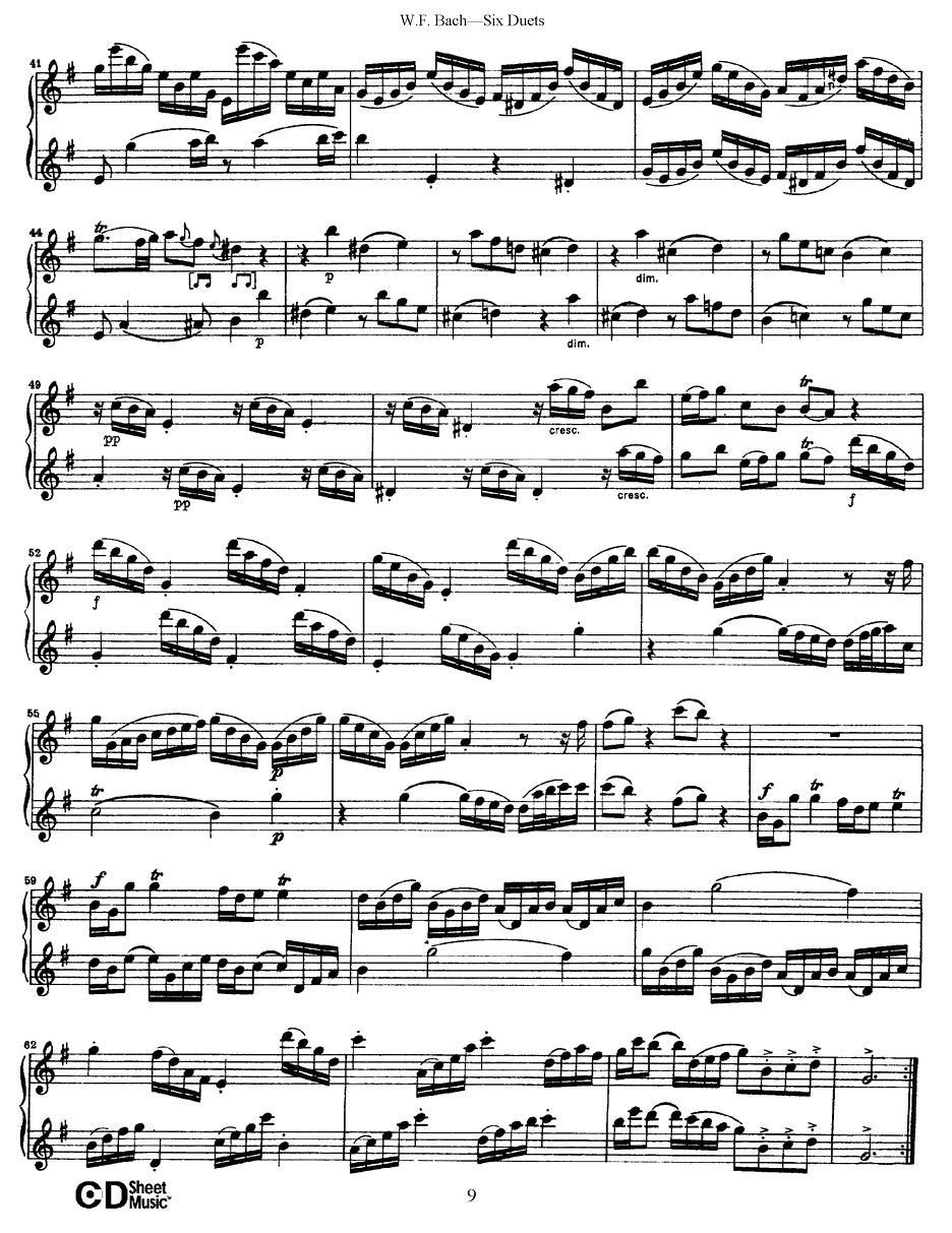 Six Duets（6首二重奏）（2）萨克斯曲谱（图3）