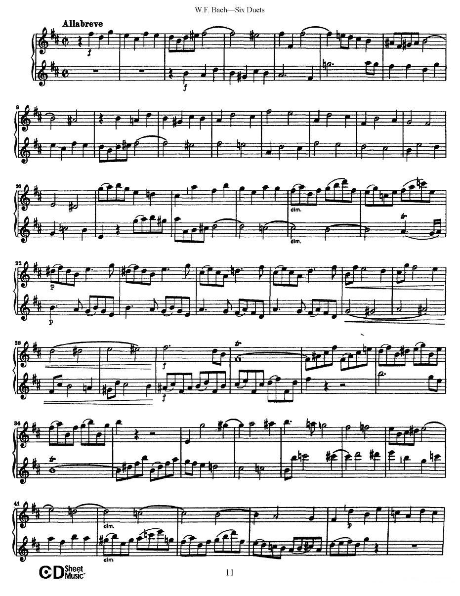 Six Duets（6首二重奏）（2）萨克斯曲谱（图5）