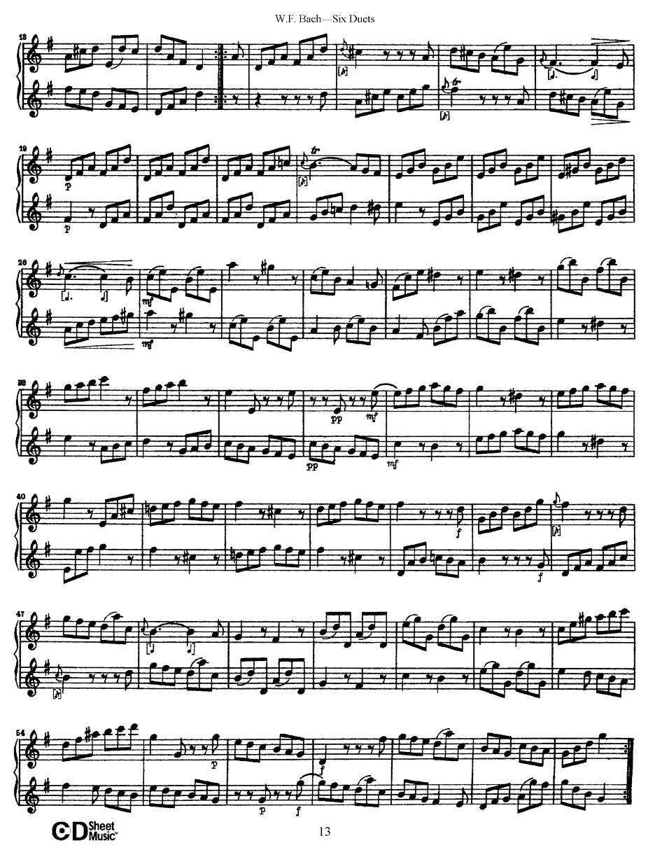 Six Duets（6首二重奏）（2）萨克斯曲谱（图7）