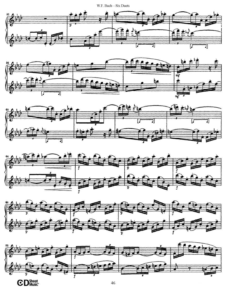 Six Duets（6首二重奏）（6）萨克斯曲谱（图5）