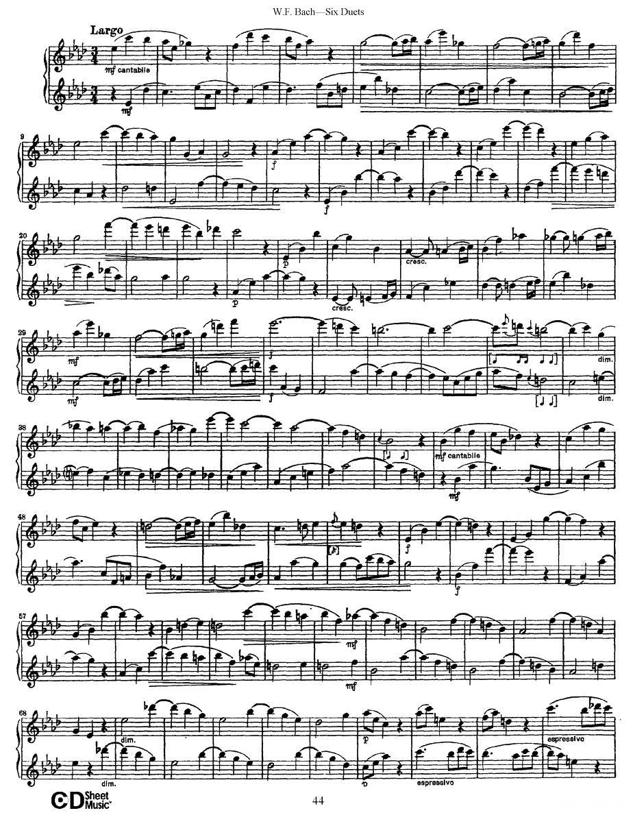 Six Duets（6首二重奏）（6）萨克斯曲谱（图3）