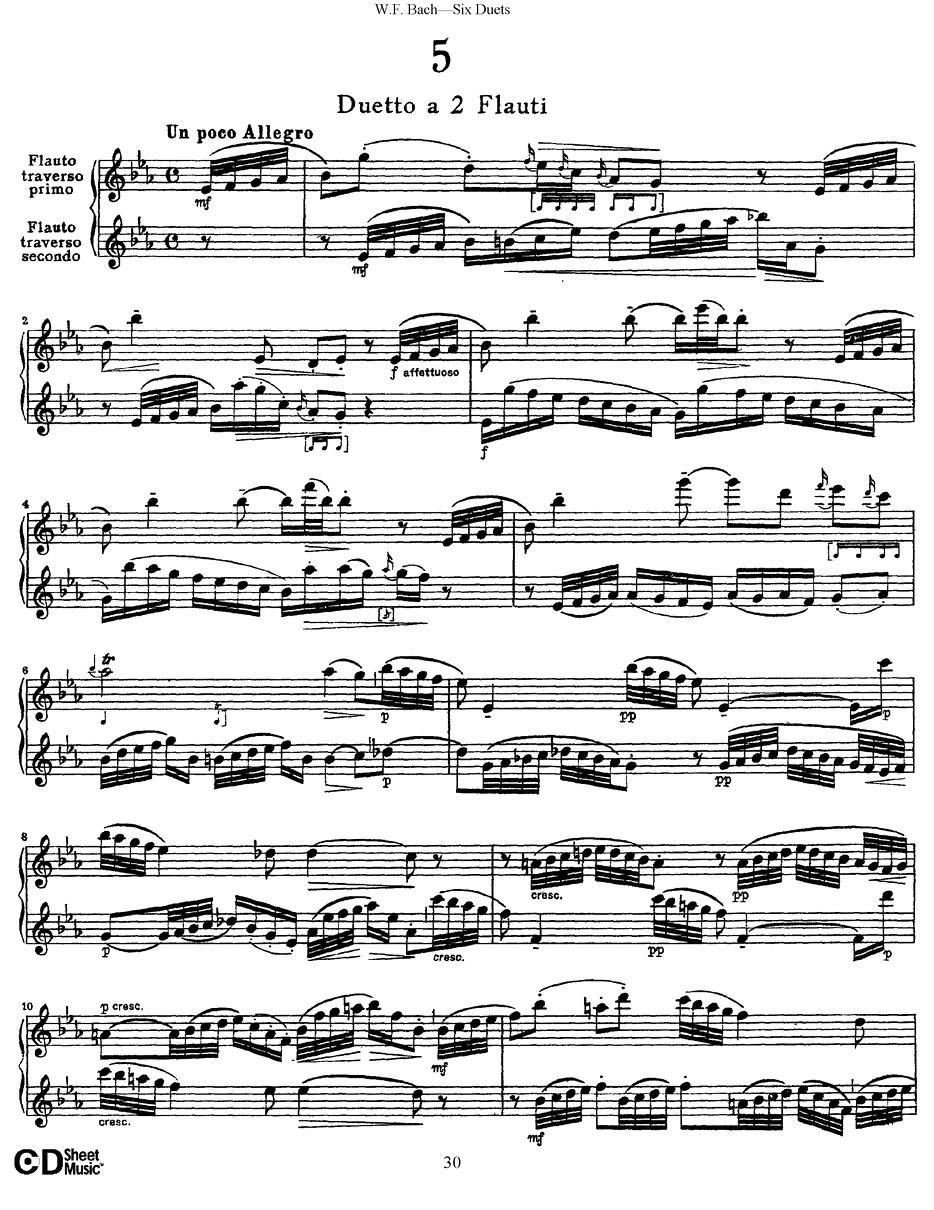 Six Duets（6首二重奏）（5）萨克斯曲谱（图1）