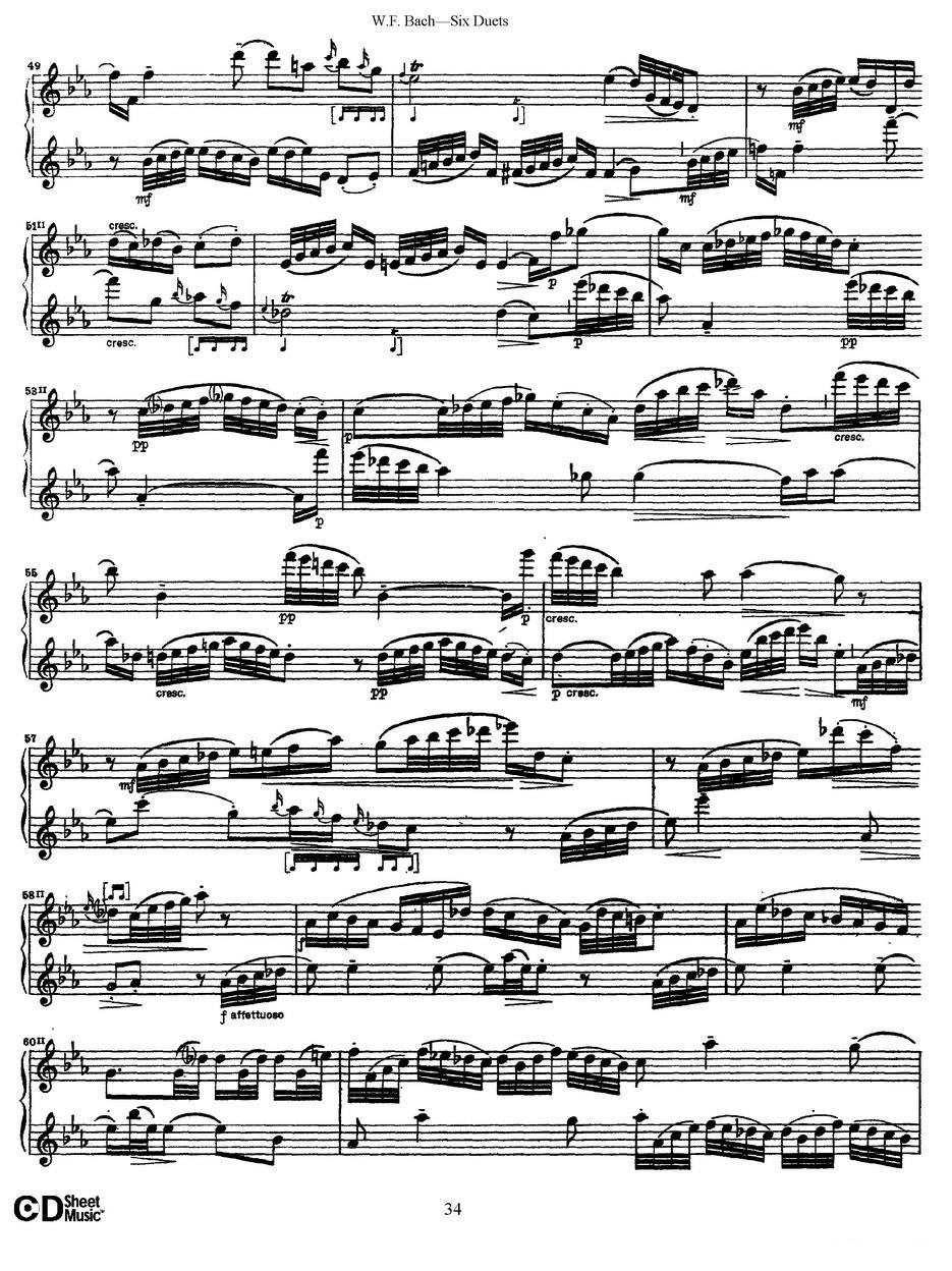 Six Duets（6首二重奏）（5）萨克斯曲谱（图5）