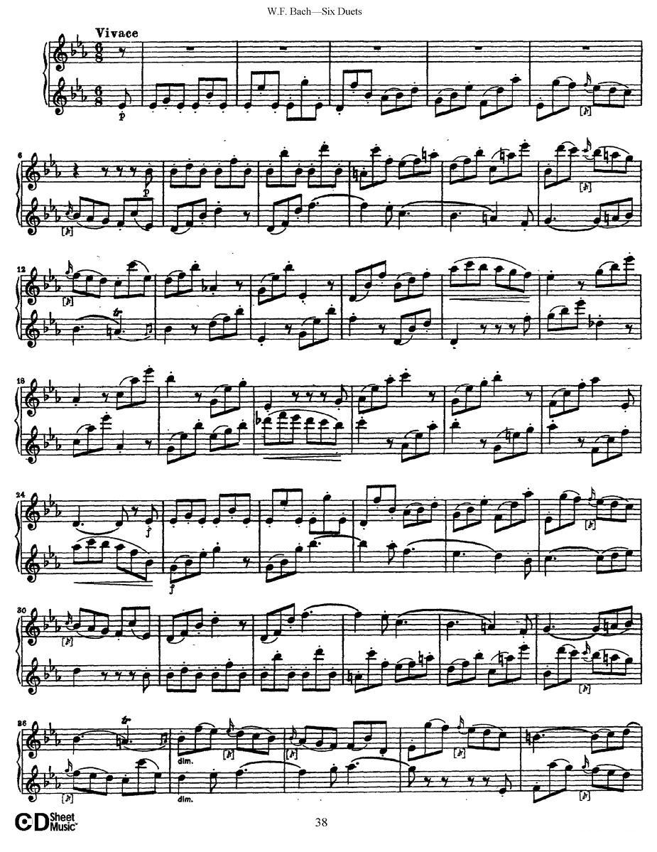 Six Duets（6首二重奏）（5）萨克斯曲谱（图9）