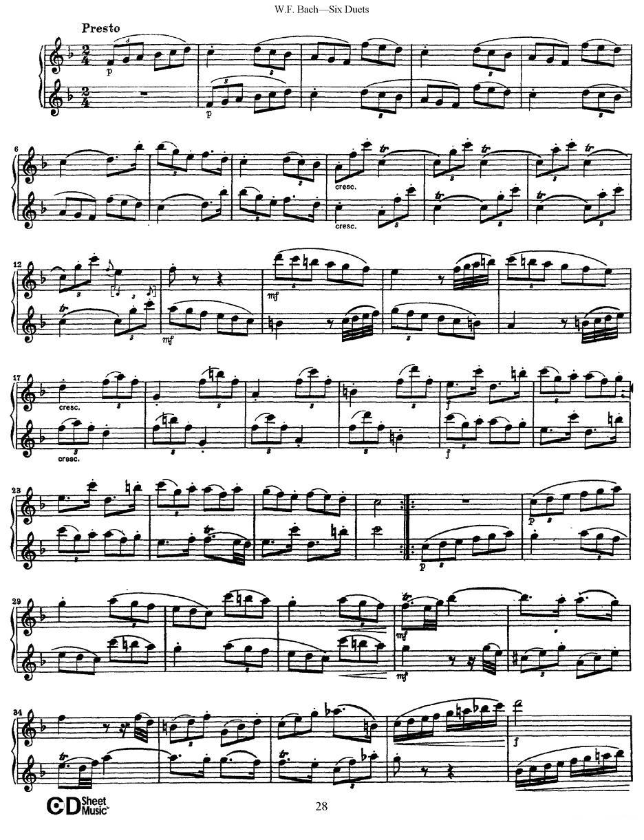 Six Duets（6首二重奏）（4）萨克斯曲谱（图6）
