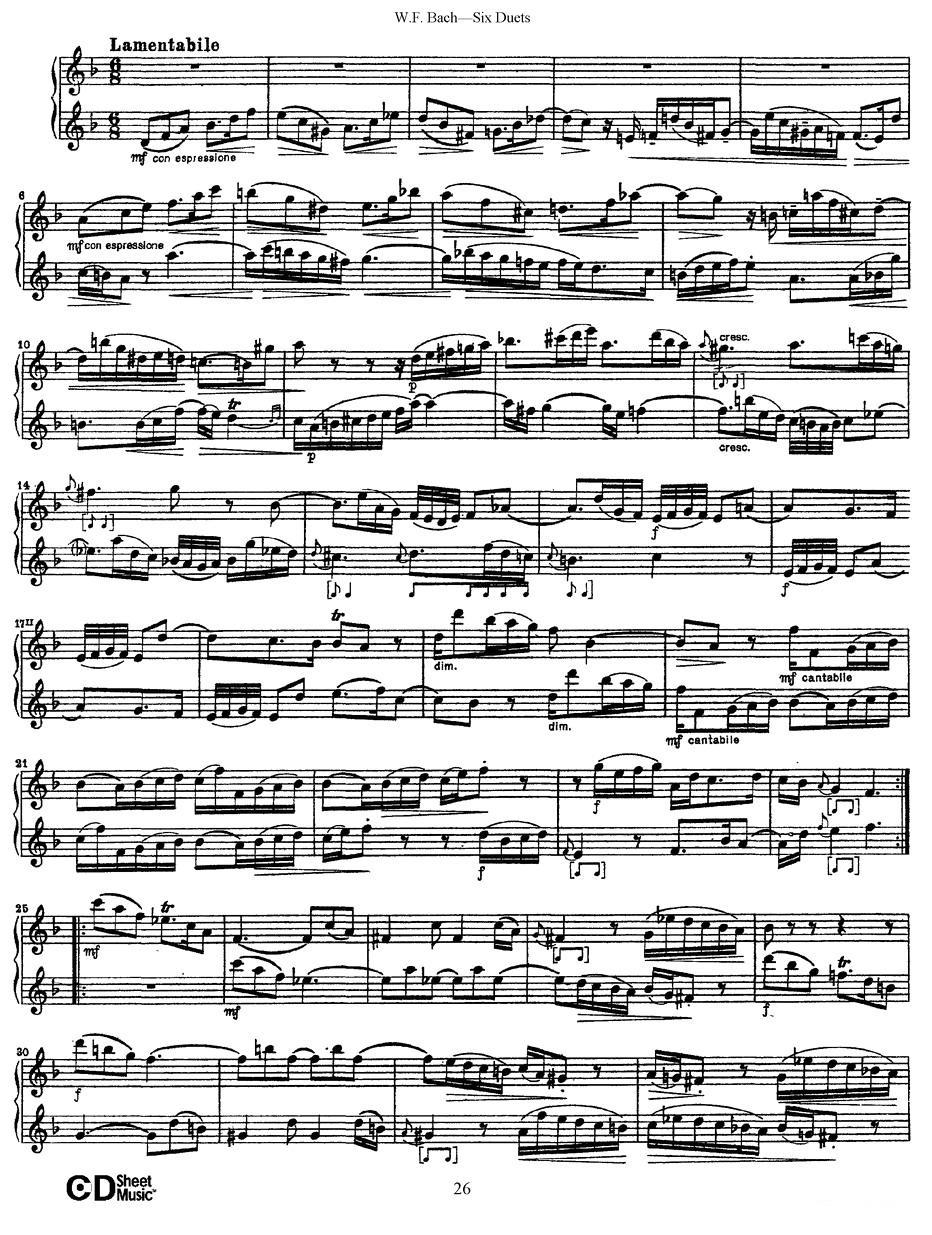Six Duets（6首二重奏）（4）萨克斯曲谱（图4）