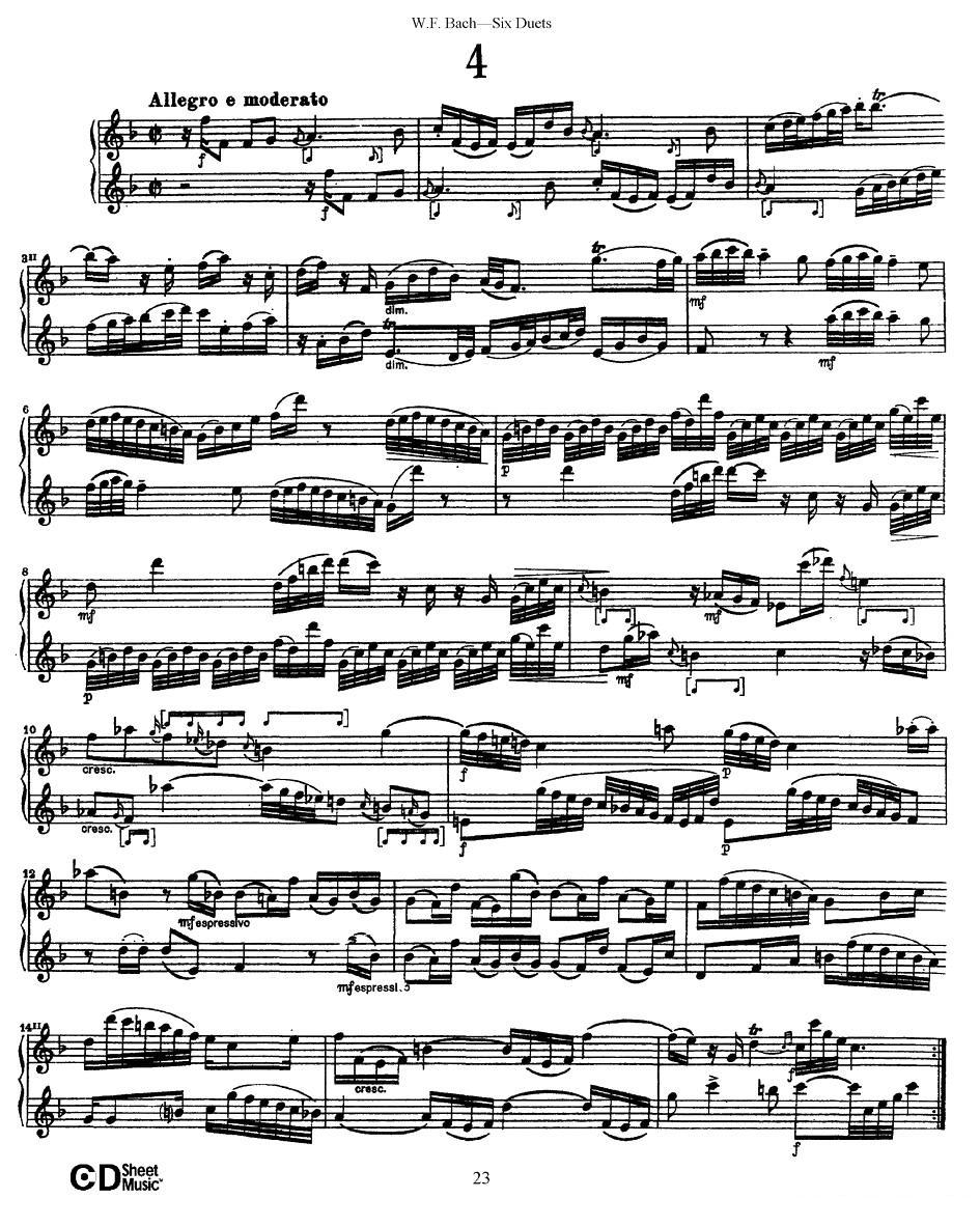 Six Duets（6首二重奏）（4）萨克斯曲谱（图1）