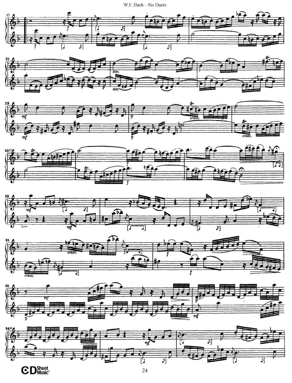 Six Duets（6首二重奏）（4）萨克斯曲谱（图2）