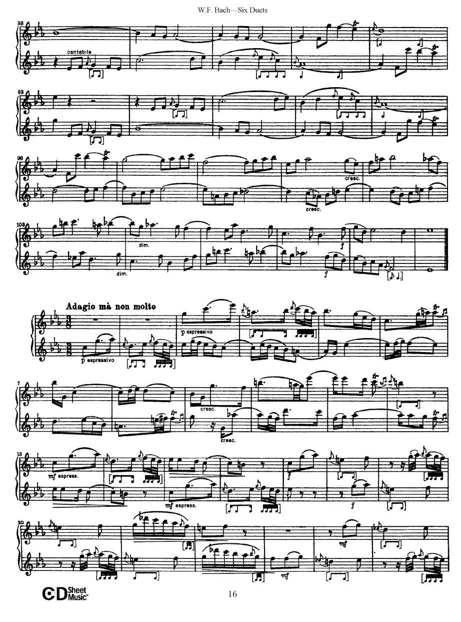 Six Duets（6首二重奏）（3）萨克斯曲谱（图3）