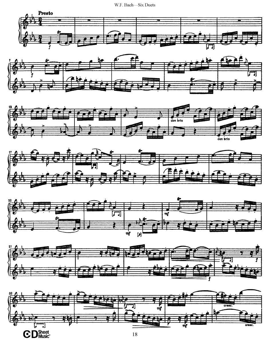 Six Duets（6首二重奏）（3）萨克斯曲谱（图5）