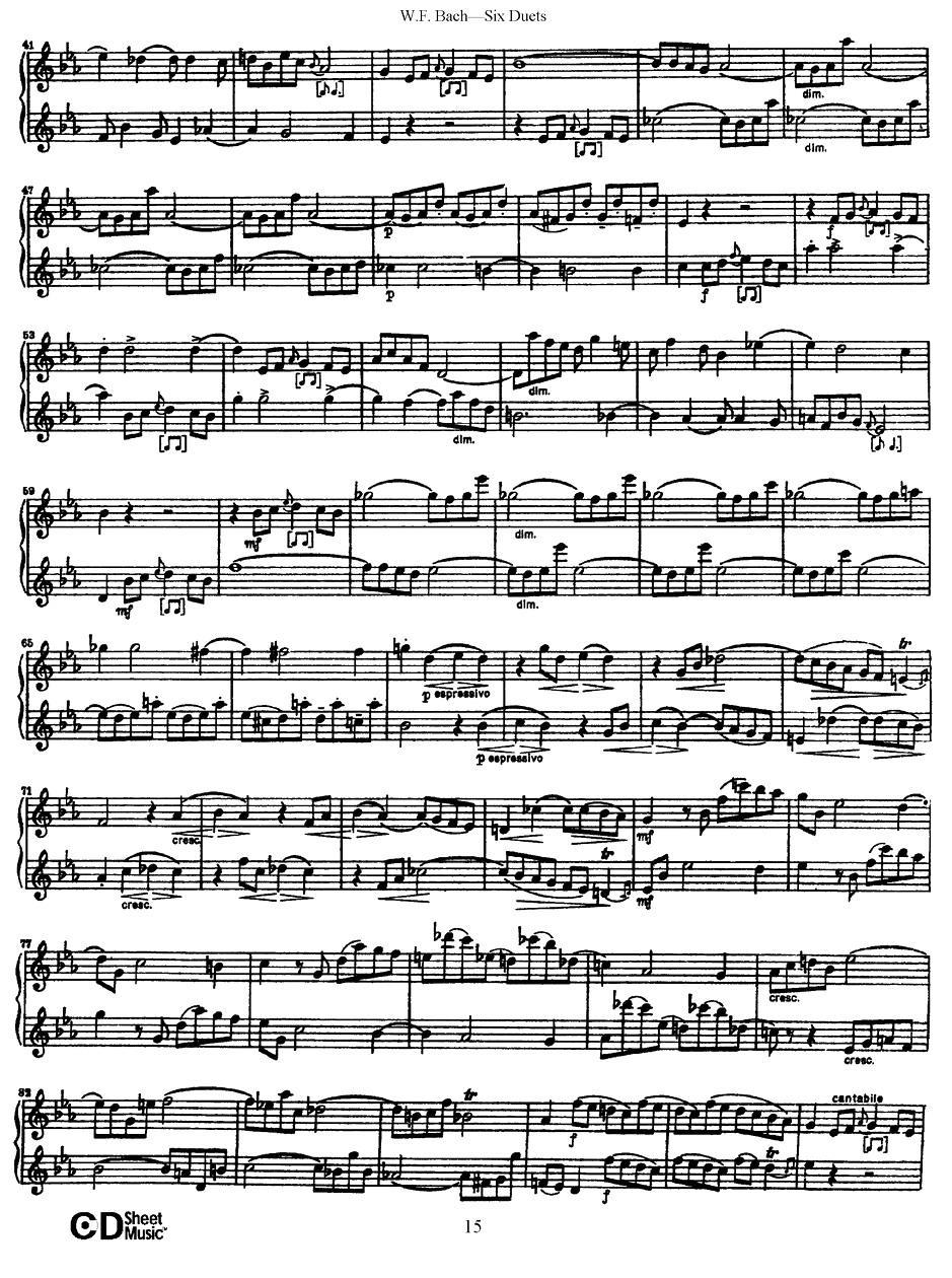 Six Duets（6首二重奏）（3）萨克斯曲谱（图2）