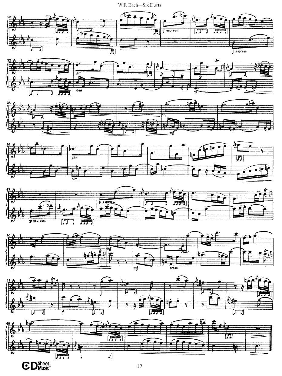 Six Duets（6首二重奏）（3）萨克斯曲谱（图4）