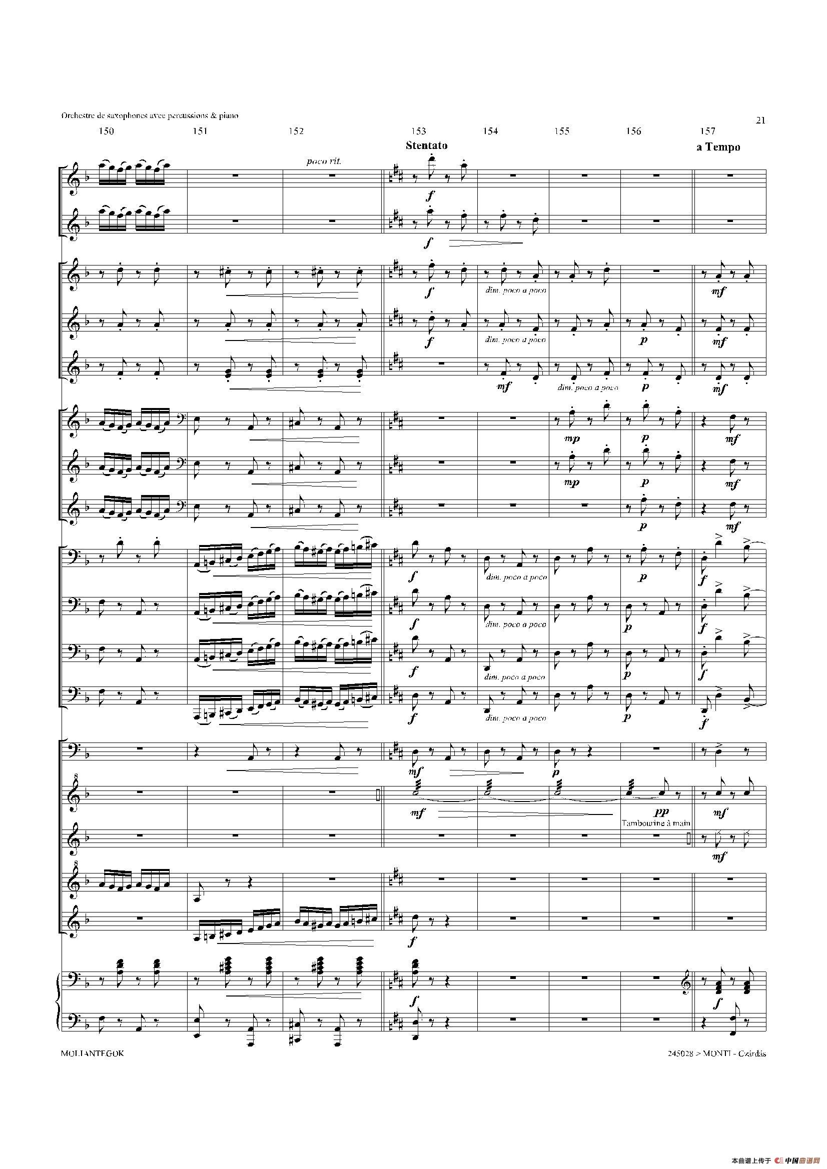 Czardas 查尔达斯（15重奏总谱）萨克斯曲谱（图20）