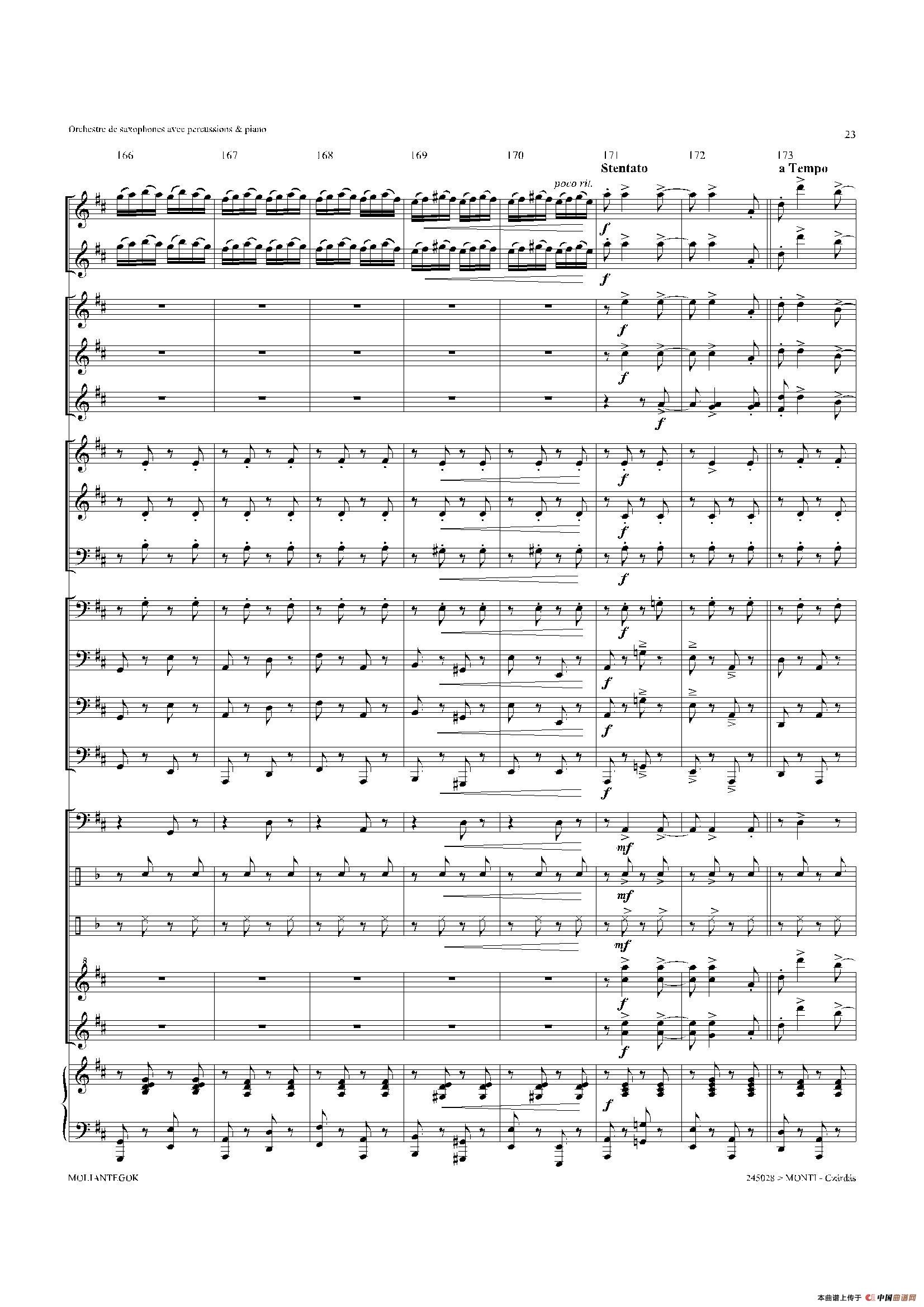 Czardas 查尔达斯（15重奏总谱）萨克斯曲谱（图22）