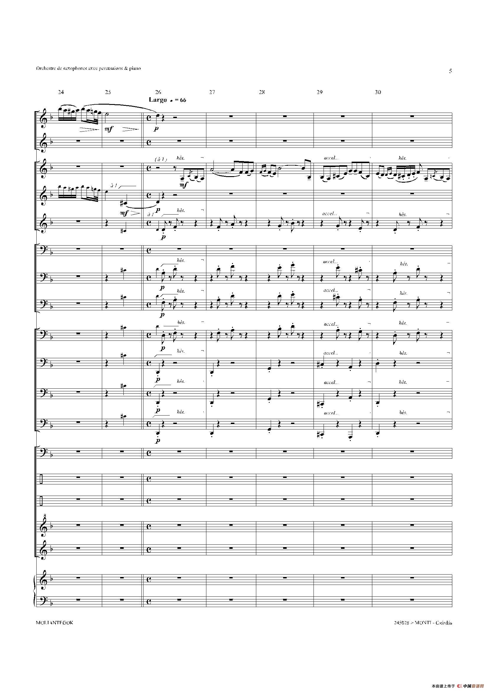 Czardas 查尔达斯（15重奏总谱）萨克斯曲谱（图4）