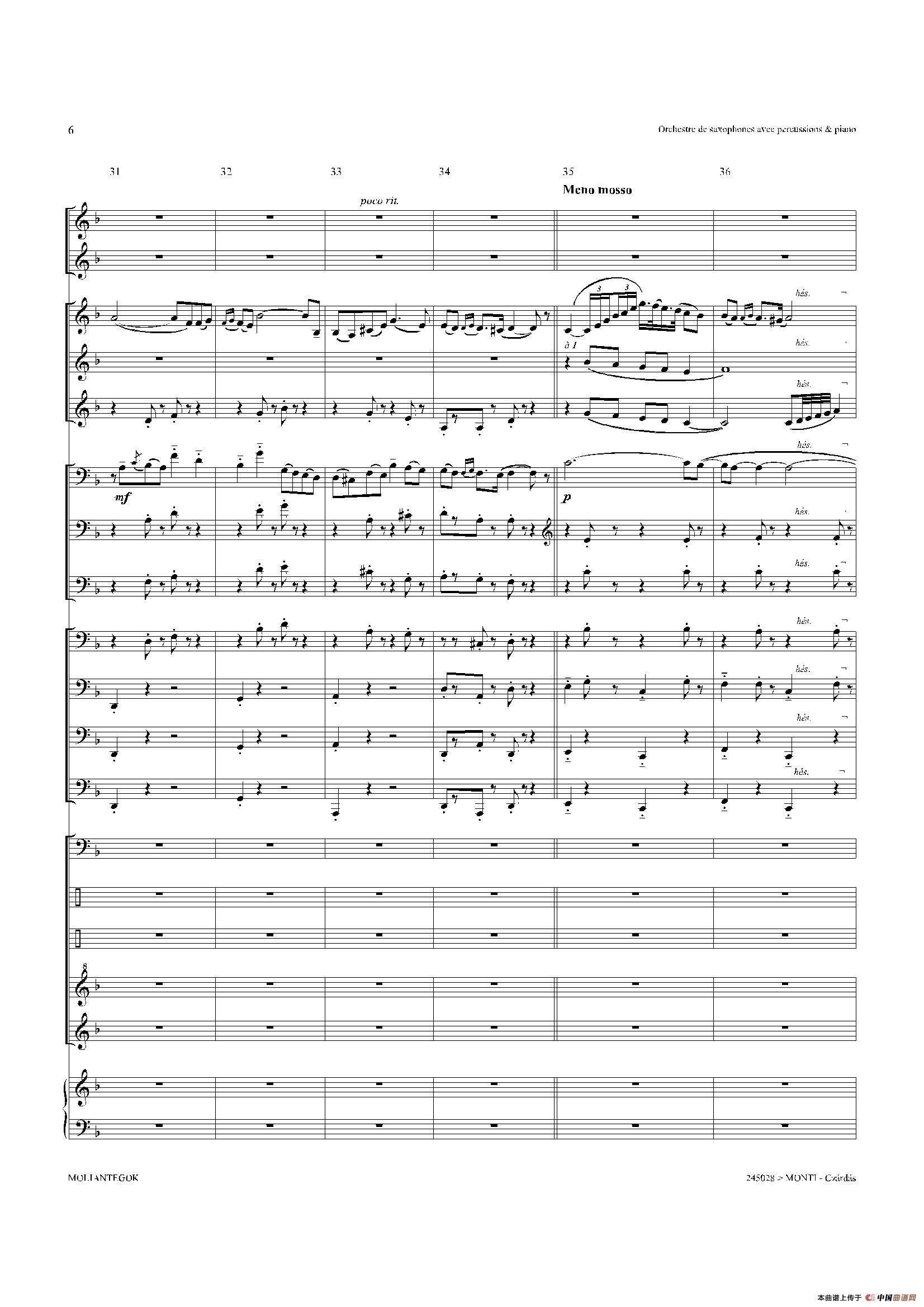 Czardas 查尔达斯（15重奏总谱）萨克斯曲谱（图5）