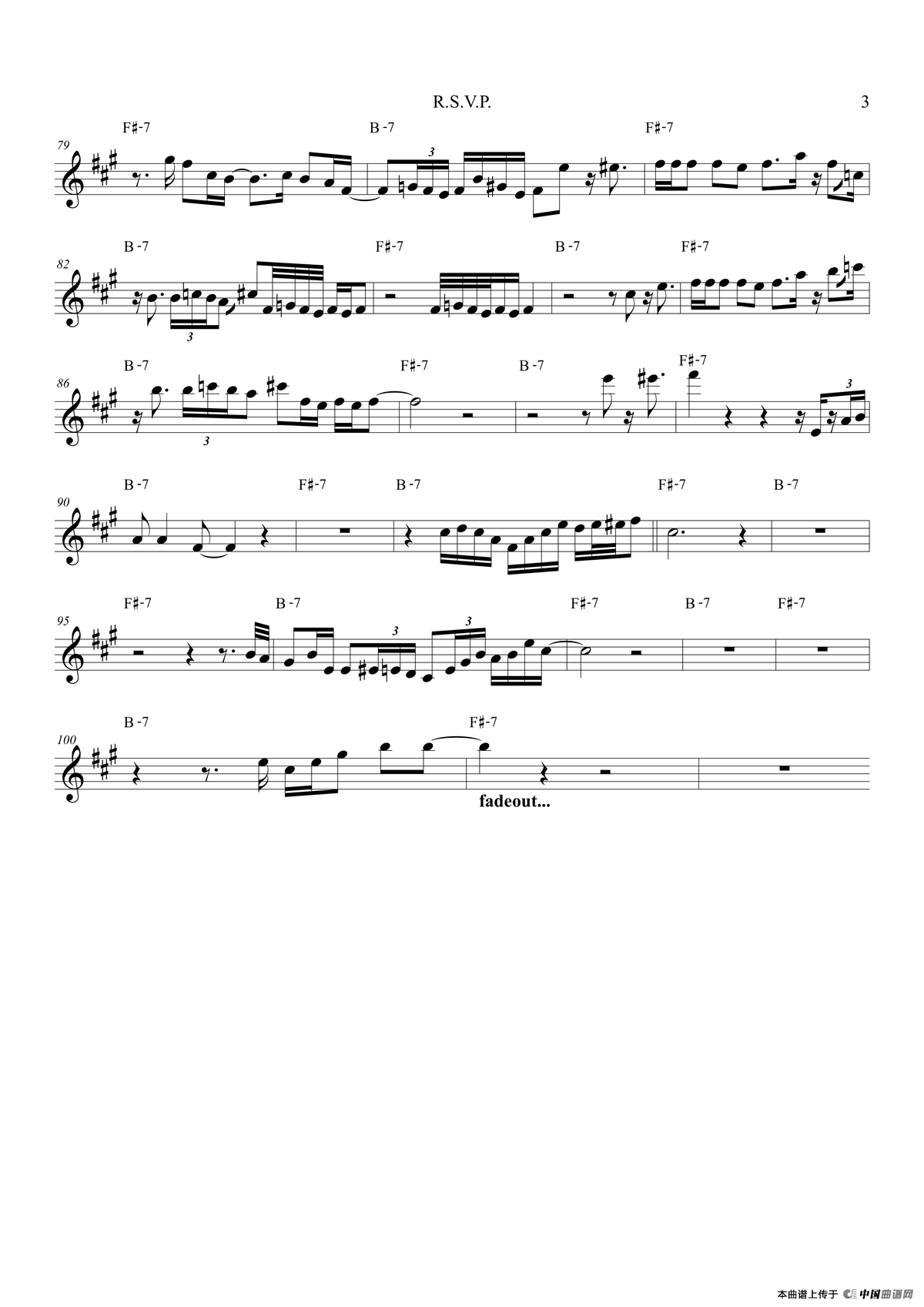R.S.V.P（Trumpet Bb）萨克斯曲谱（图3）
