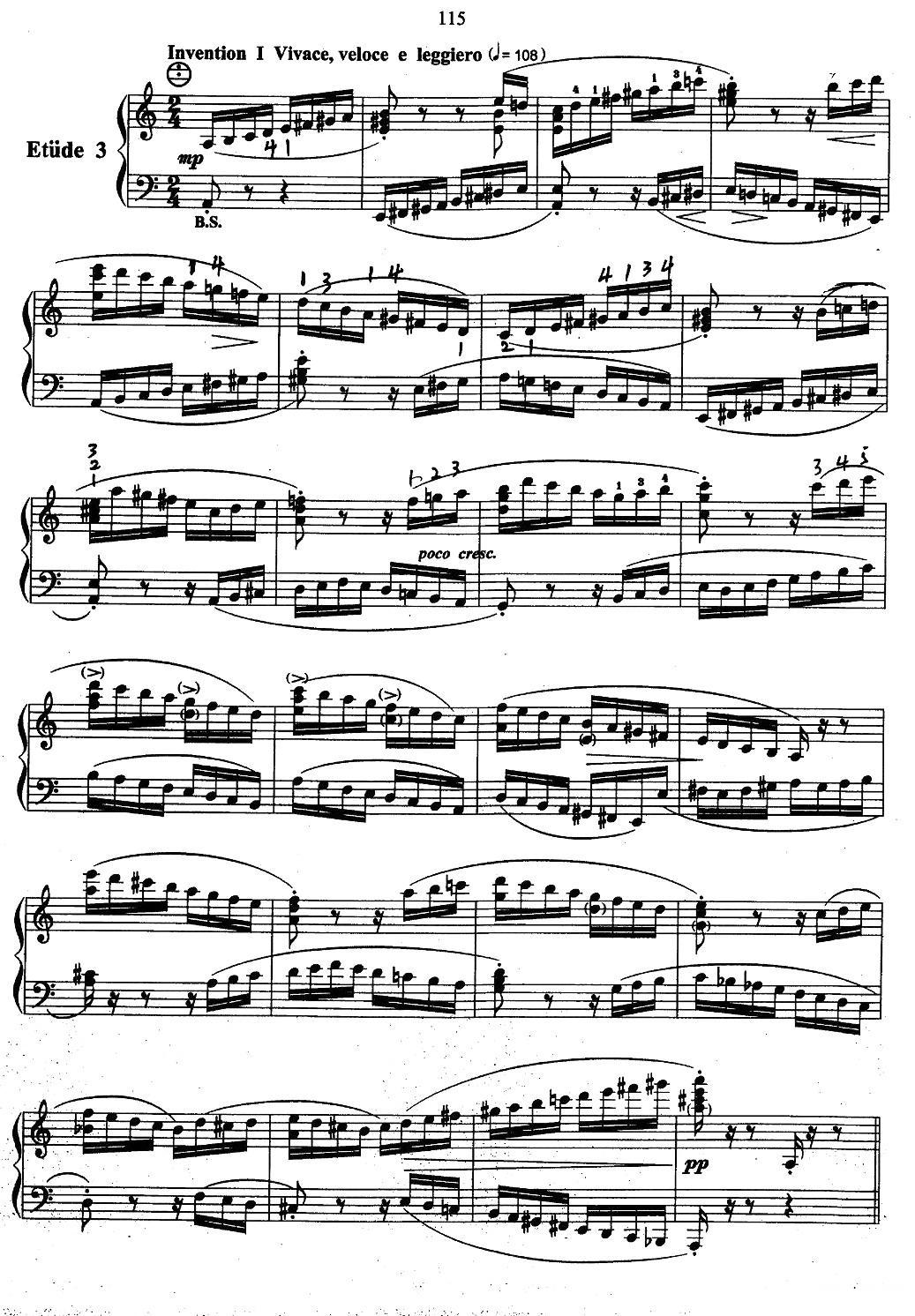 帕格尼尼主题音乐会练习曲（1—5）手风琴曲谱（图4）