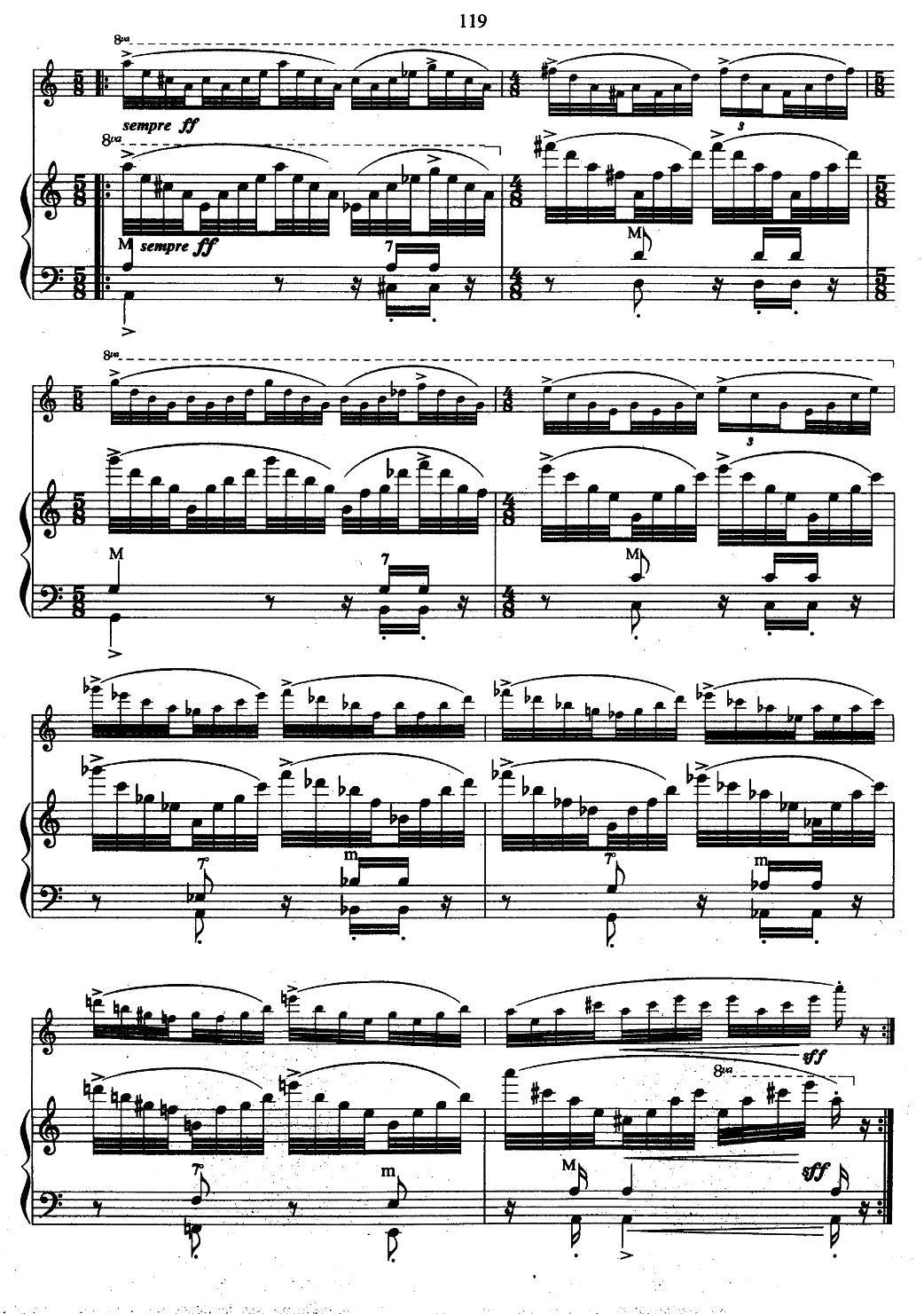 帕格尼尼主题音乐会练习曲（1—5）手风琴曲谱（图8）