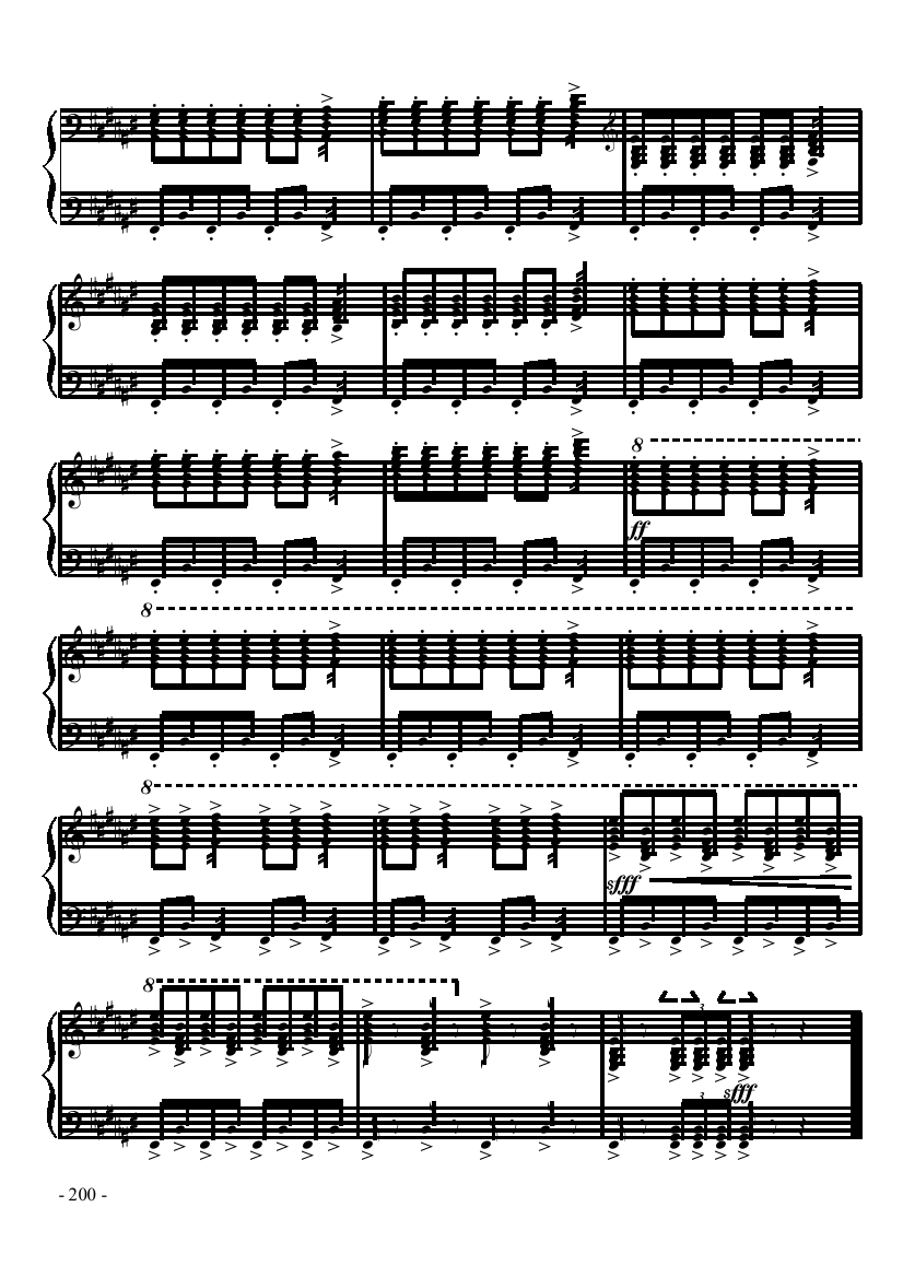 八级乐曲《奏鸣曲NO.2第三乐章》 键盘类 手风琴手风琴曲谱（图9）