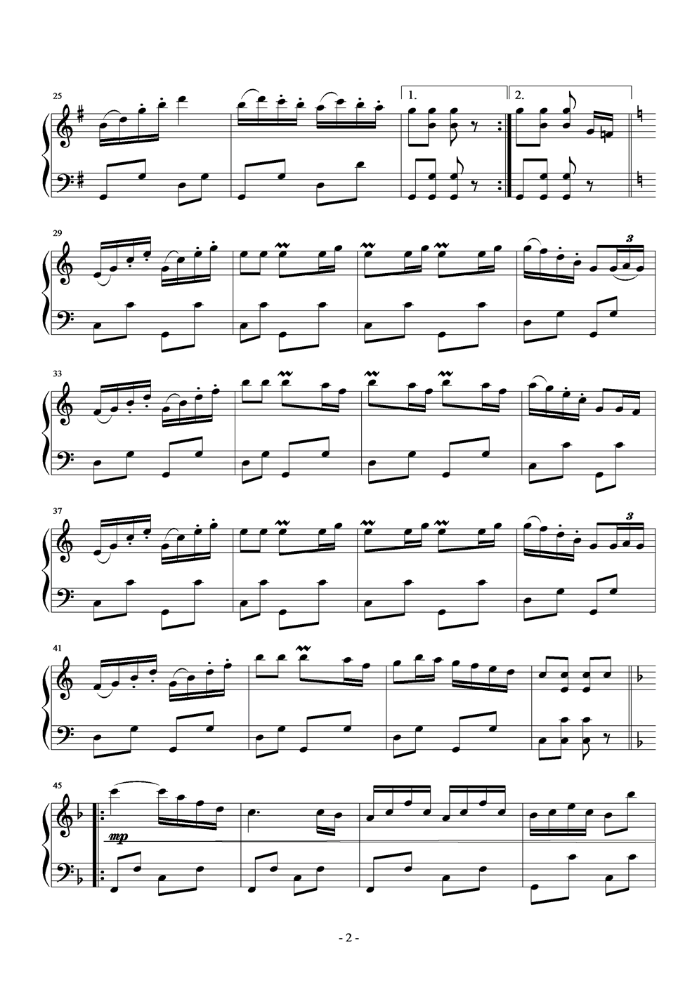 二级第一套单簧管波尔卡手风琴曲谱（图2）