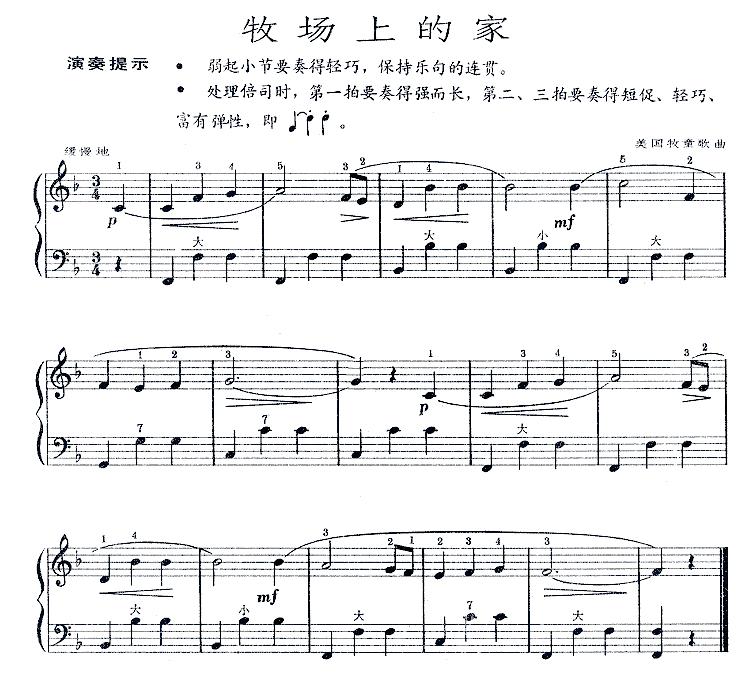 牧场上的家手风琴曲谱（图1）