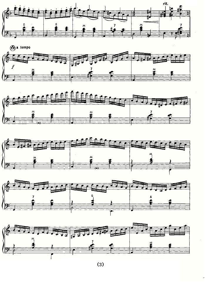 孤独的手风琴手风琴曲谱（图3）