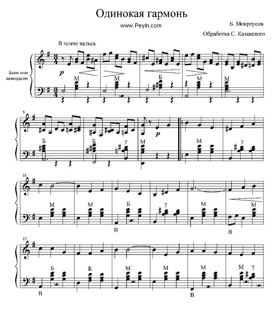 孤独的手风琴手风琴曲谱（图6）