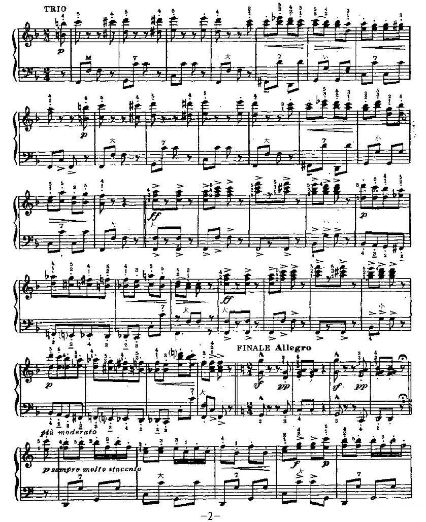 拨奏波尔卡手风琴曲谱（图5）