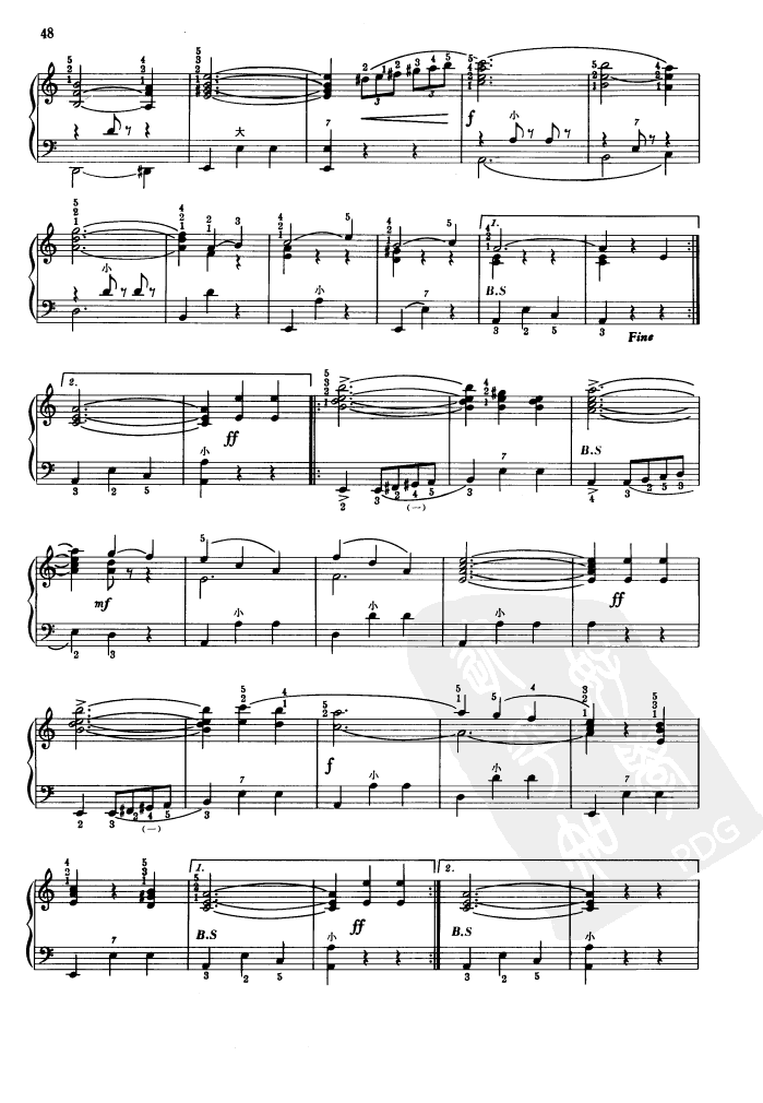 小白桦树手风琴曲谱（图2）