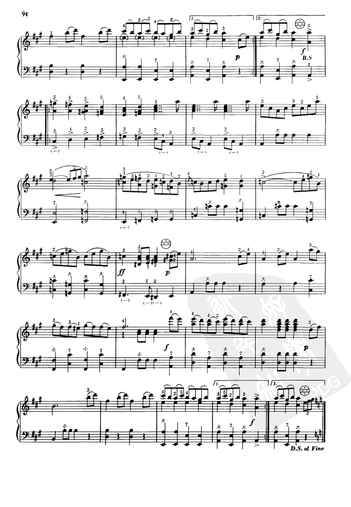 拉科齐进行曲手风琴曲谱（图3）