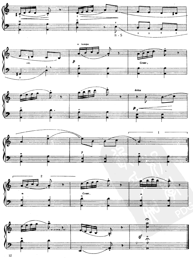 阿拉伯风格舞曲手风琴曲谱（图2）