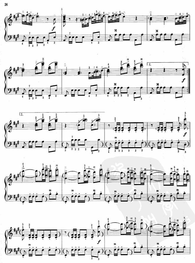西班牙舞曲手风琴曲谱（图2）