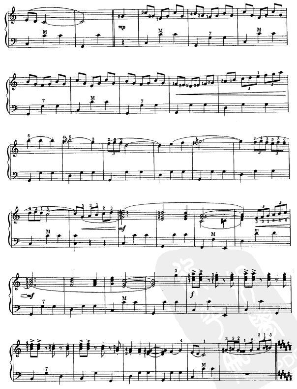 美丽的天空手风琴曲谱（图2）