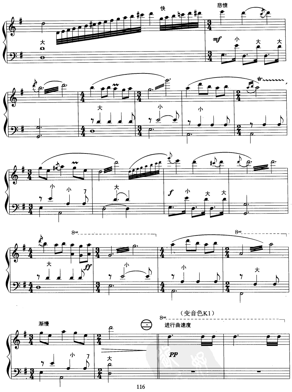 白毛女组曲手风琴曲谱（图7）