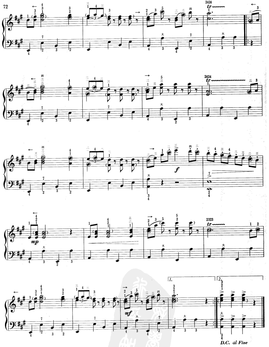 拉徳斯基进行曲手风琴曲谱（图4）
