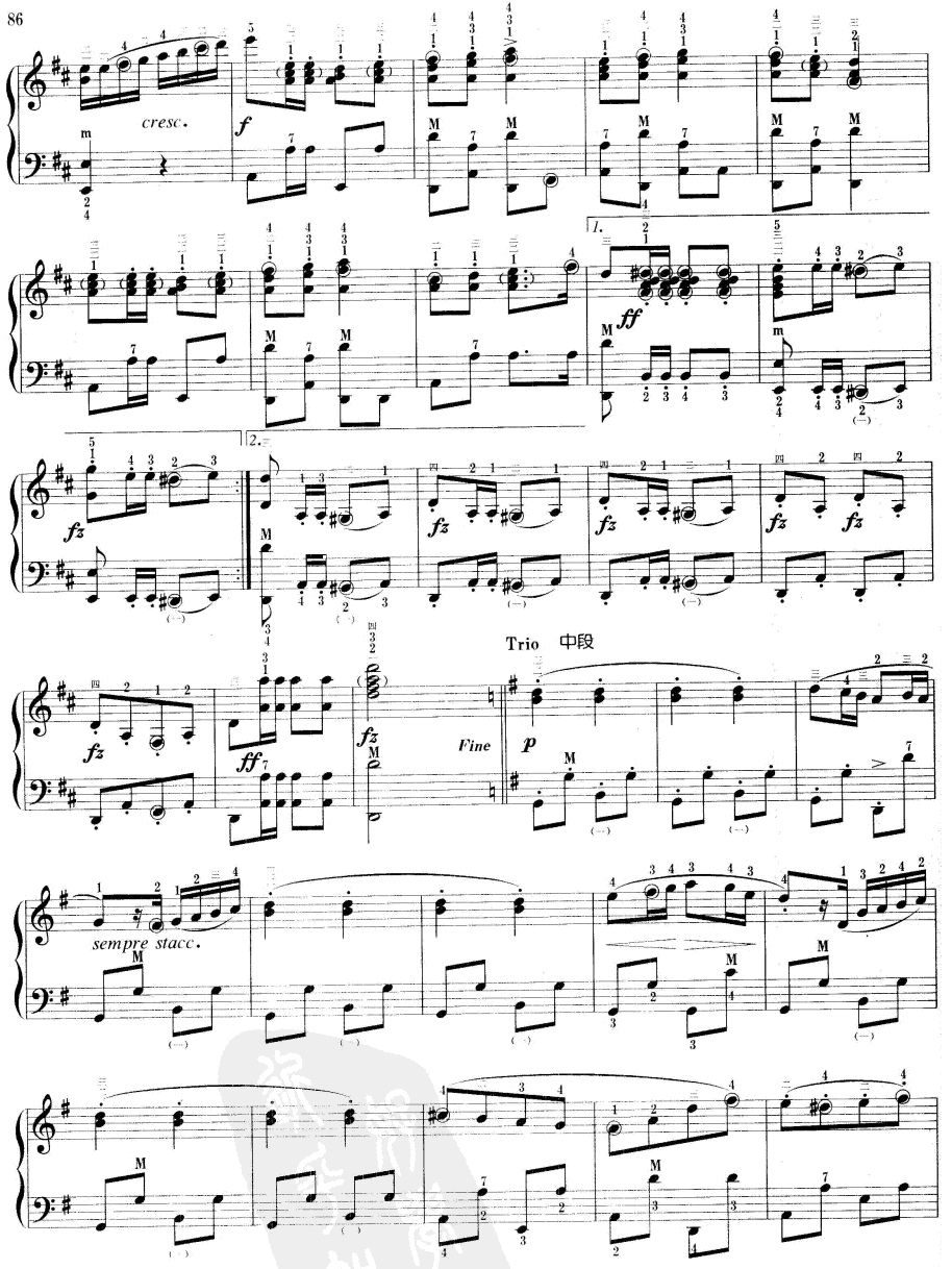 军队进行曲手风琴曲谱（图3）