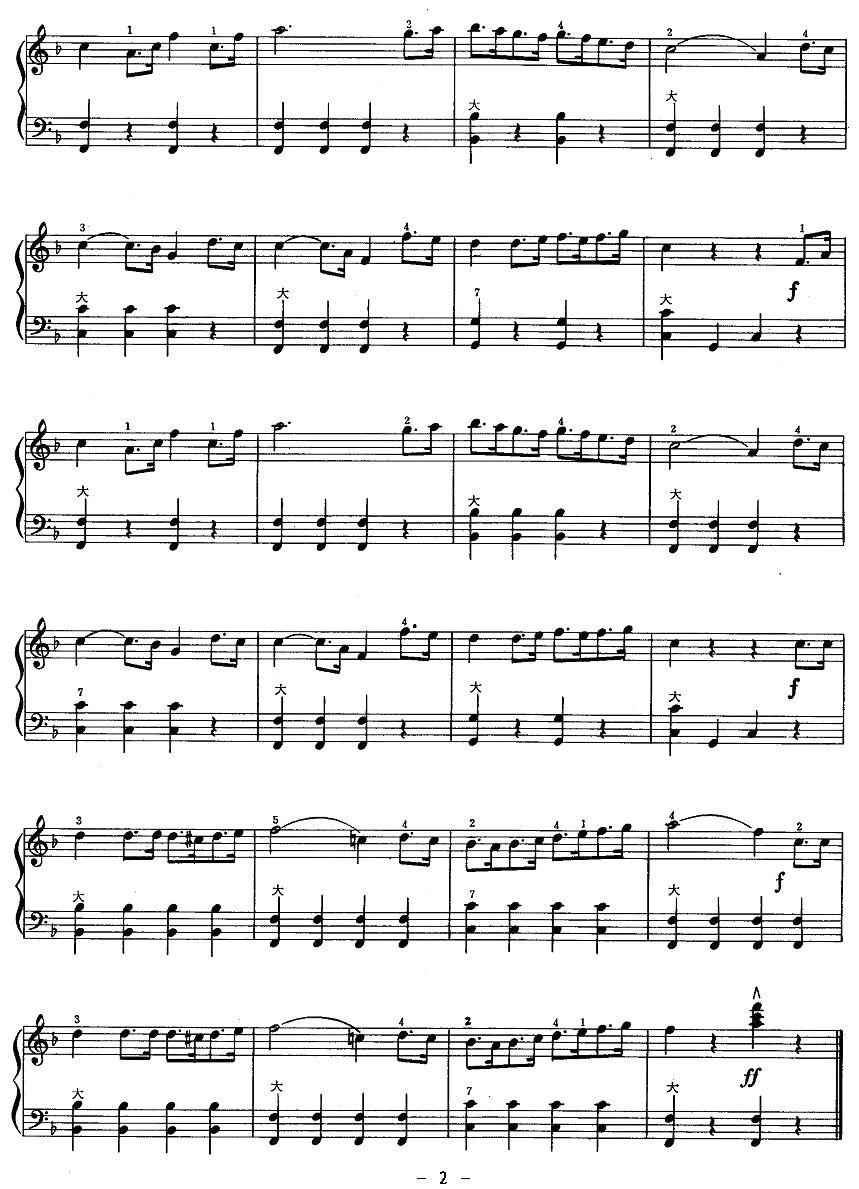 进行曲—选自歌剧《诺尔玛》手风琴曲谱（图2）