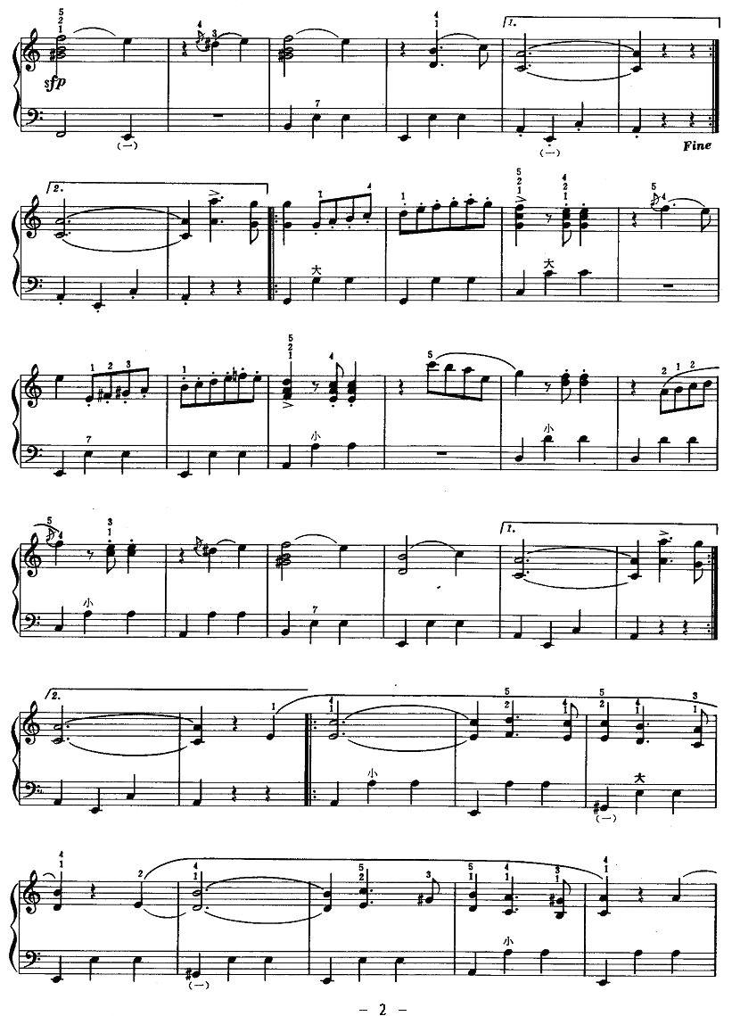 黑龙江的波涛手风琴曲谱（图2）