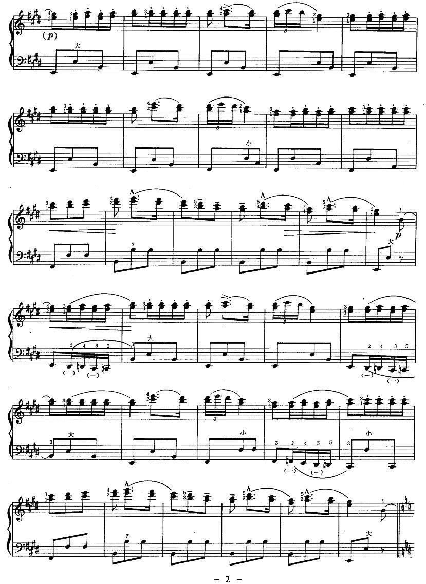 西班牙圆舞曲手风琴曲谱（图2）