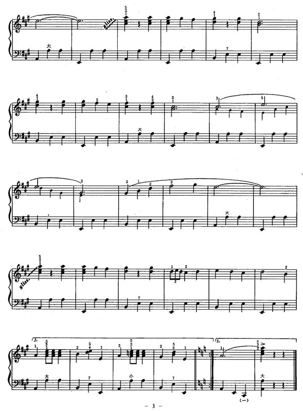 西班牙女郎手风琴曲谱（图3）